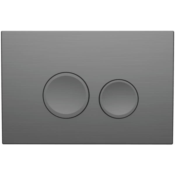 Ohio Round Push-Button & Plate - Gunmetal Grey (For Ascent Pneumatic Cistern & Frames)