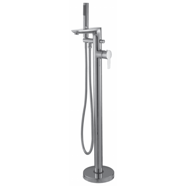 Charlotte Floorstanding Single Lever Bath Shower Mixer & Kit - Chrome