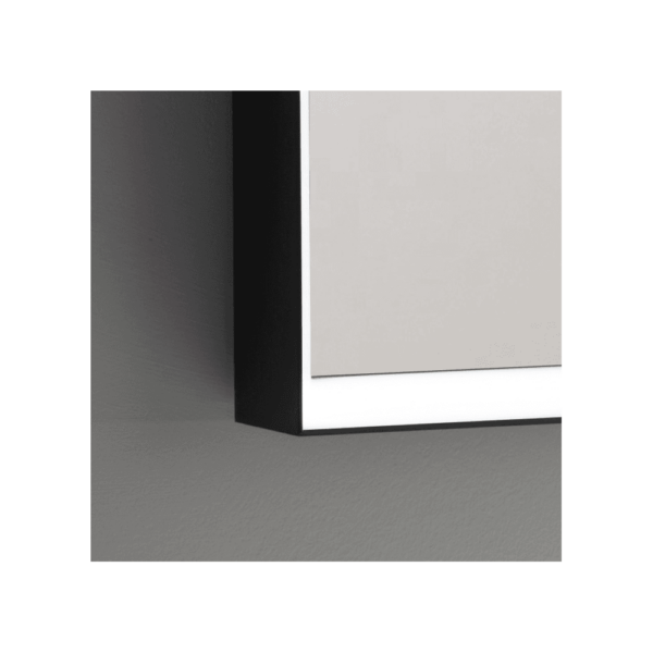 Ruxley Mirror with Angled LED Light inside Matt Black Frame - 600 x 800mm - Image 2